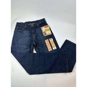 Mens Wrangler Five Star Premium Relaxed Fit Jean with Flex 32x30 Dark Wash NWT